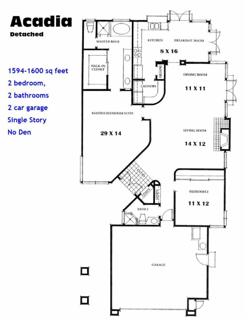 Ocean Hills Country Club Acadia floor plan.